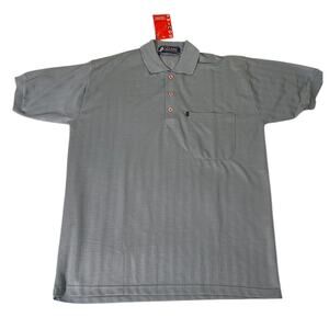 Squire Men's Gray Regular Fit Short Sleeve Collared Polo Shirt Plus Size XXL